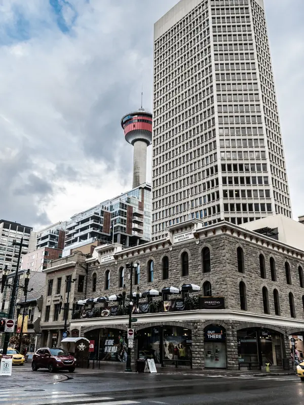 The Calgary Tower above downtown Calgary