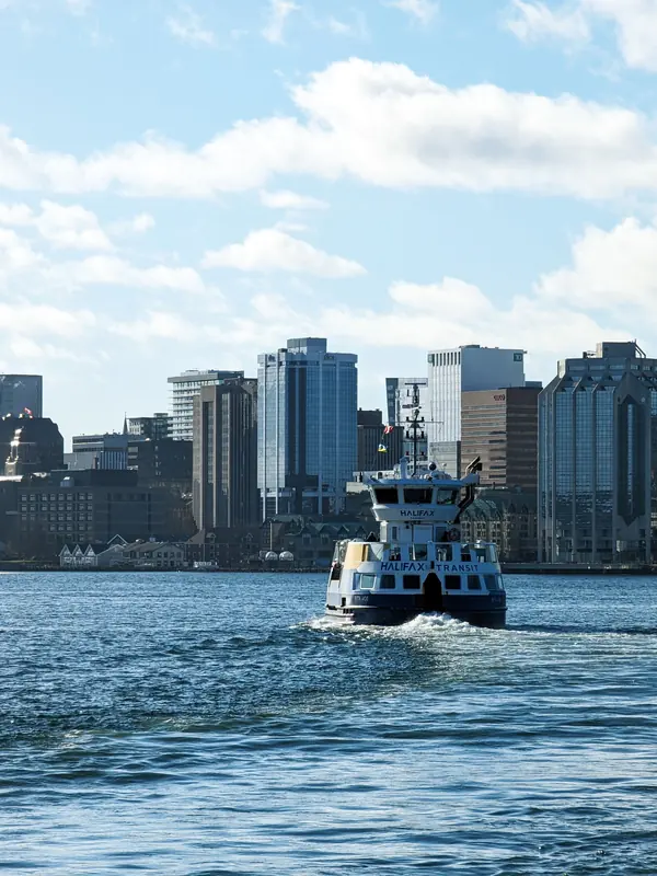 The Halifax ferry crossing the harbour