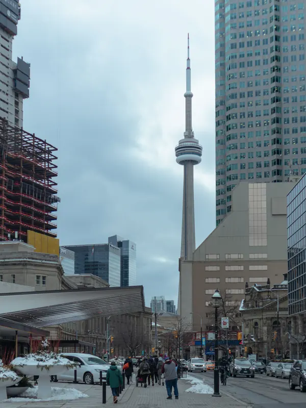 The CN Tower rising above downtown Toronto